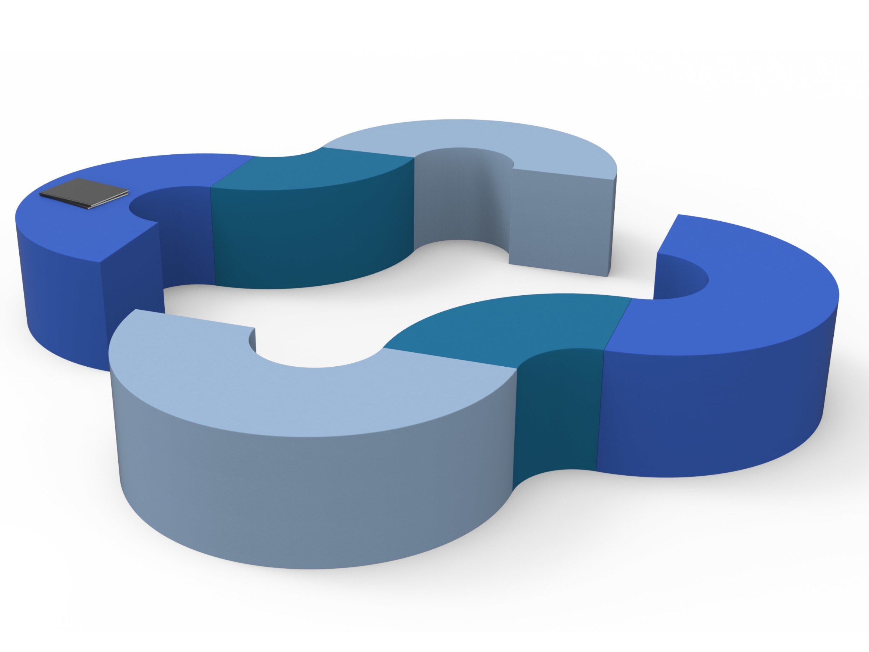 Модульная скамья из пены QM без спинки Quinze & Milan Форма ARCH-00126920