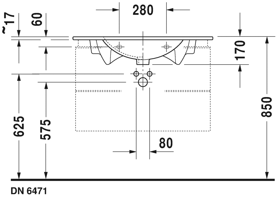 0499830000 Подвесная раковина настенная овальная Duravit Darling New - Вид №9