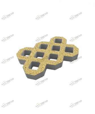 Тротуарные плиты "ГАЗОННАЯ РЕШЕТКА" - Б.1.ГР.8 (Гранит) Желтый Santreyd sun-id-332524