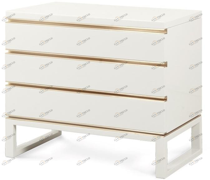 JOSÉ LEITE DE CASTRO Прямоугольная прикроватная тумбочка из лакированной древесины  11406180 