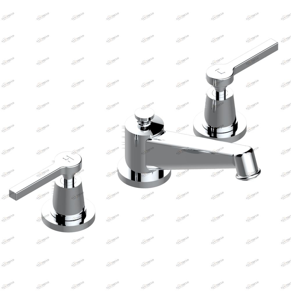 G58-152 Смеситель для раковины на три отверстия устанавливаемый на борту с донным клапаном - высокий излив Thg-paris Spirit с рукоятками G58 152 A02 CAT.A