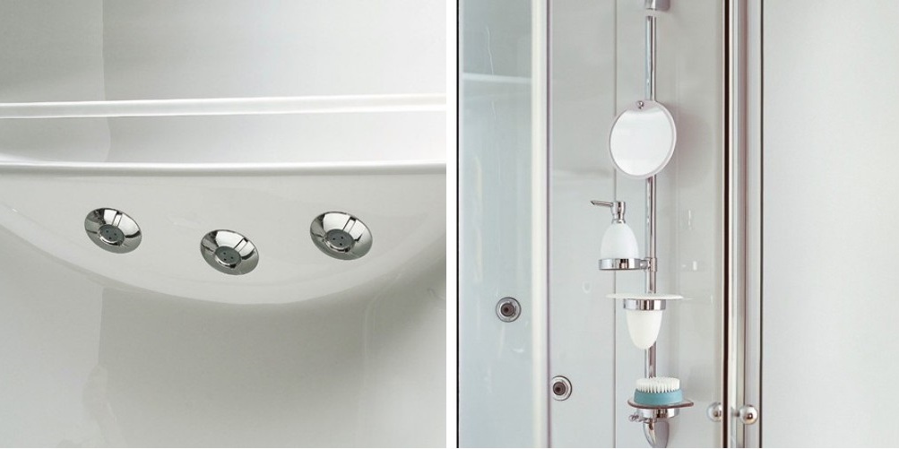 Душевая кабина угловая с гидромассажем и паровой баней Box Wabi Digit Top Karolitalia BLUBLEUBOXWABIDIGITTOP - Вид №1