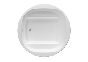 A248429001 Круглая акриловая ванна с гидромассажем Total и сливным комплектом ROCA Waikiki