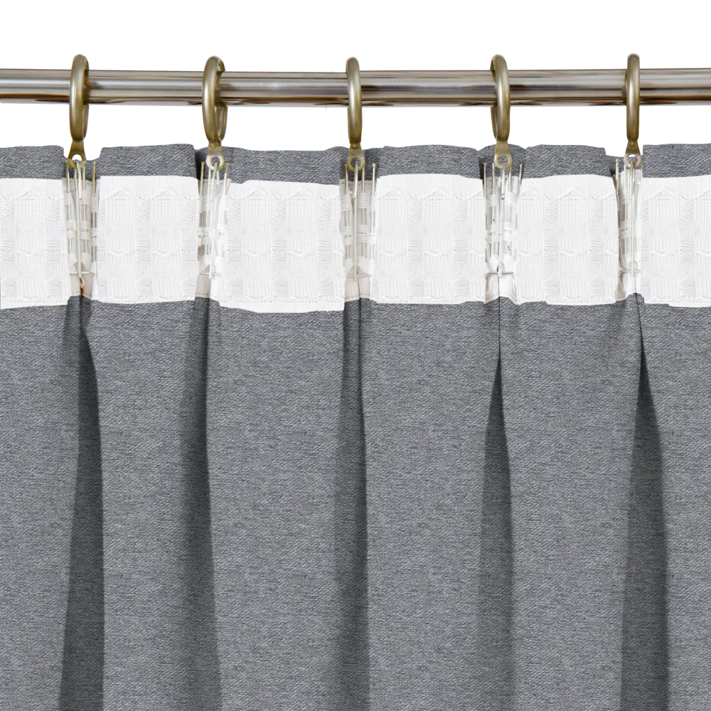 Штора на ленте Inspire Saorsa 140x280 см цвет серый STLM-2049873 - Вид №3
