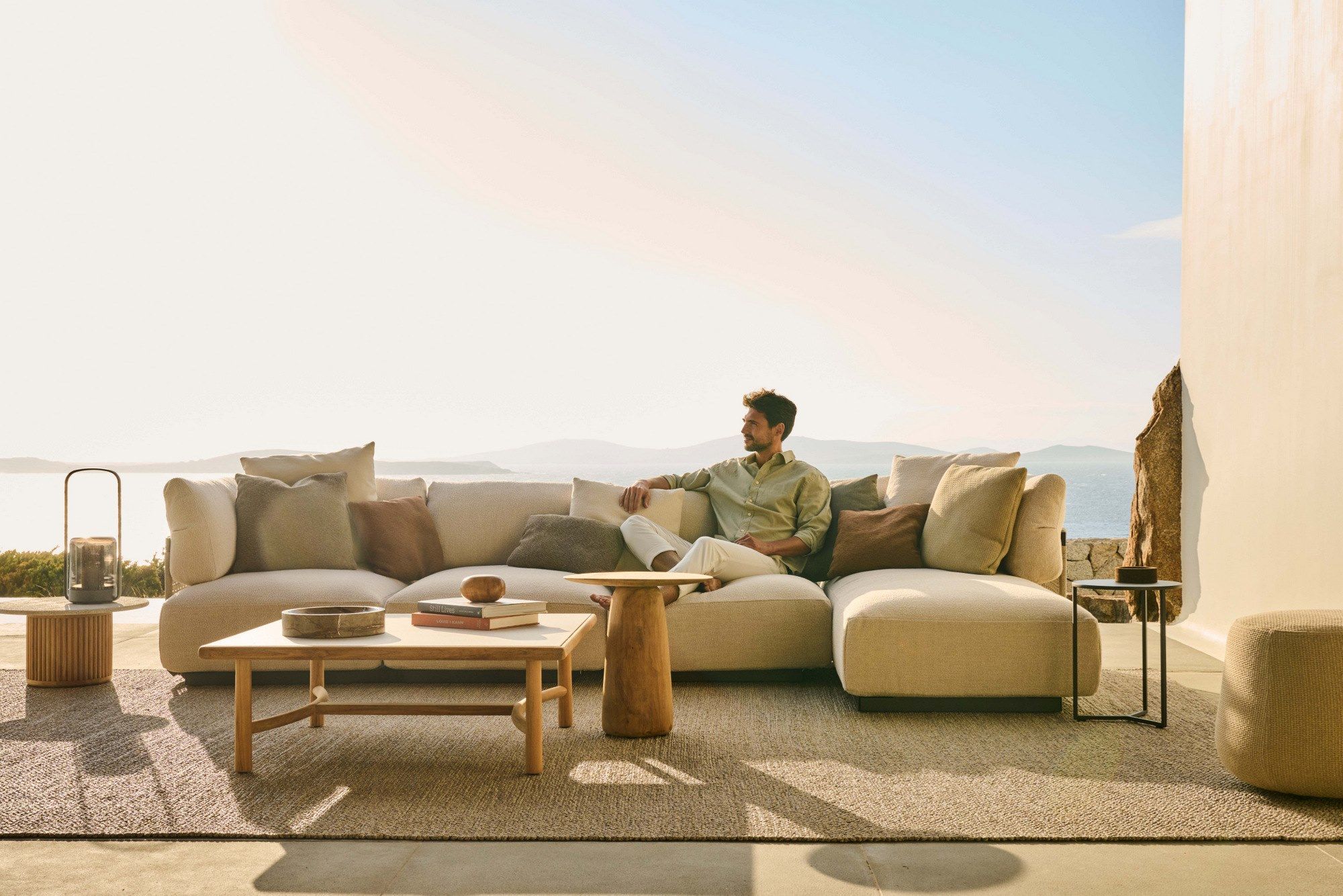 Квадратный стол из тикового дерева с керамической столешницей TRIBÙ Ukiyo ARCH-00069524 - Вид №3