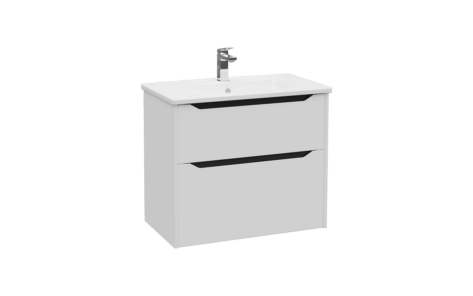 Подвесной шкаф для умывальника со встроенной раковиной с ящиками VitrA Bathrooms Integra Square ARCH-00124085 - Вид №6