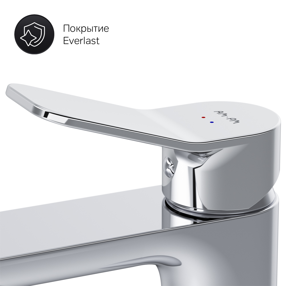 F85A02100 смеситель для умывальника излив 100 мм хром шт AM.PM X-Joy  - Вид №5