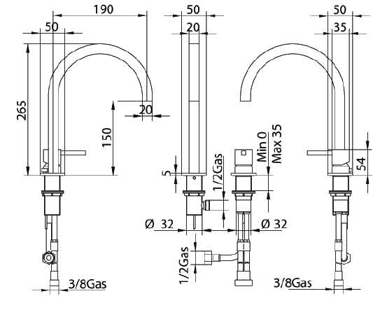 750720PN01LT Смеситель Bandini Ice Cube Santreyd - Вид №1