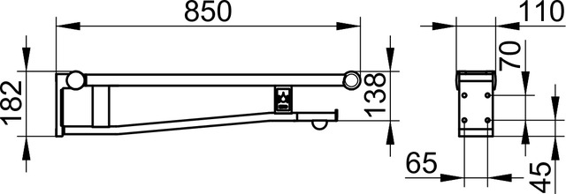 34903012837 Настенный поручень для туалета KEUCO Plan Care - Вид №2