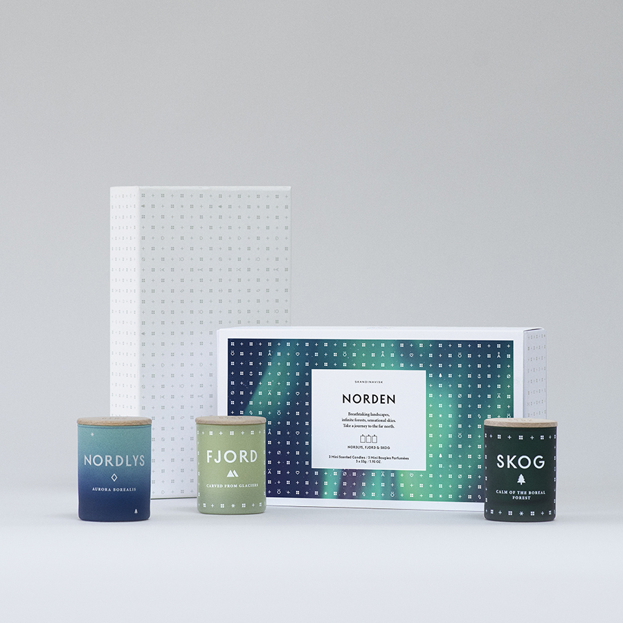 SK868 Набор из 3 ароматических свечей norden mini по 55 г S K A N D I N A V I S K  - Вид №1