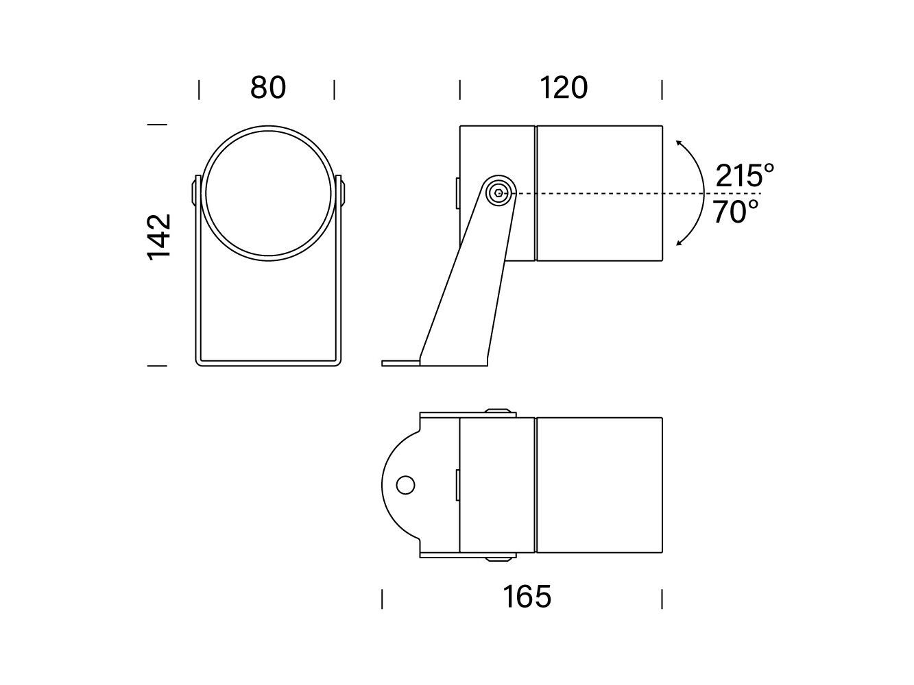 Регулируемый светодиодный прожектор из нержавеющей стали с защитой от царапин Platek Raygun ARCH-00137011 - Вид №7