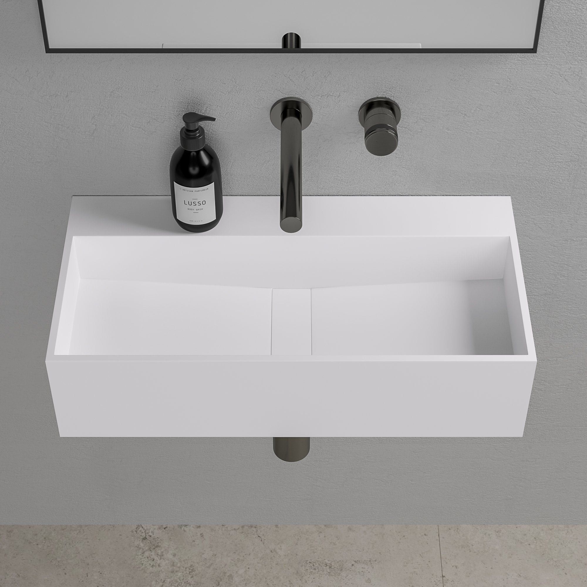 Одиночный подвесной умывальник из смолы LUSSO Thinn ARCH-00093532 - Вид №6