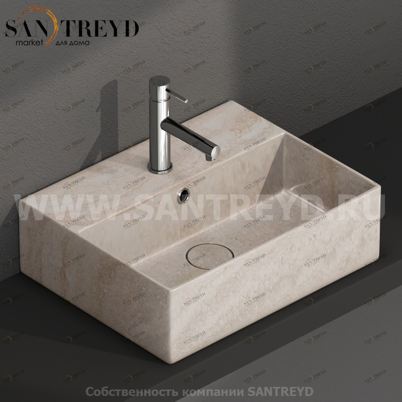 IN046SB Подвесная раковина настенная прямоугольная Ceramica Globo T-EDGE
