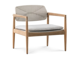 Открытый стул из тика и полиэфирной веревки