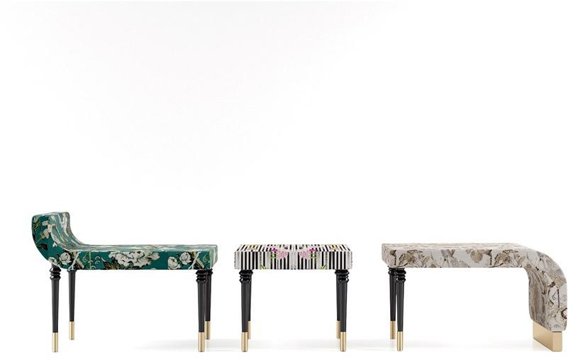 Jetclass Мягкая скамья из ткани Kyro Jky308  - Вид №1