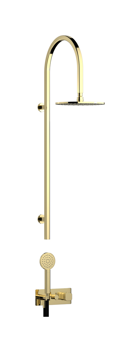 Душевая колонна в комплекте с душевым гарнитуром. WE ARE IB eo800ii_2 Pale Gold Elio