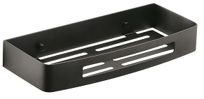 2417(14) Gedy, решетка прямоугольная 1-уровневая, длина 30 см, цвет черный матовый 