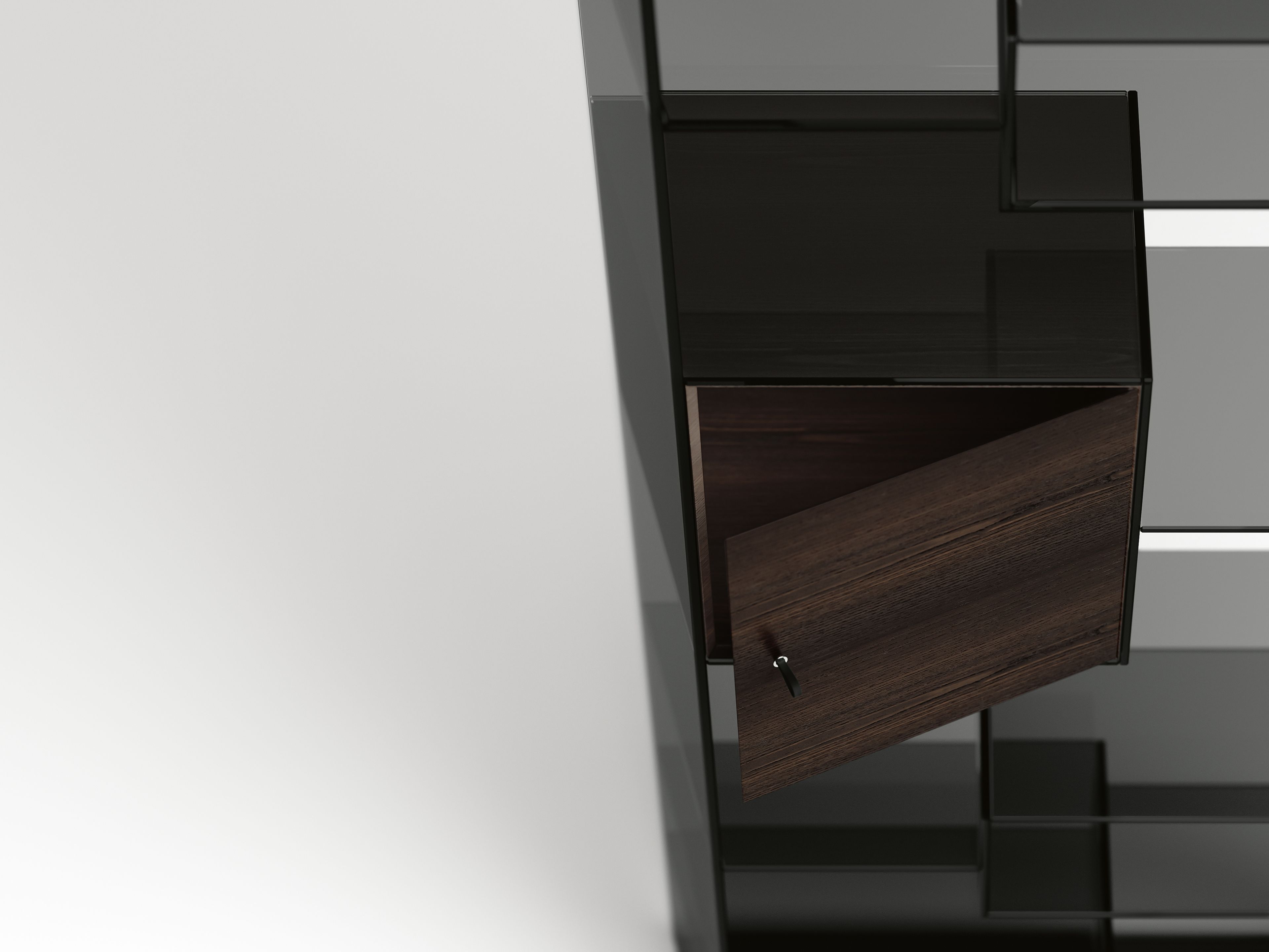 Модульный книжный шкаф из закаленного стекла Tonelli Design Liber ARCH-00141364 - Вид №2