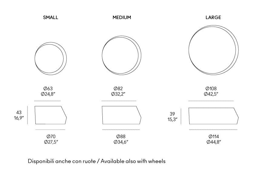 Круглый пуф из ткани или кожи Casamania & Horm GIRO ARCH-00044692 - Вид №11