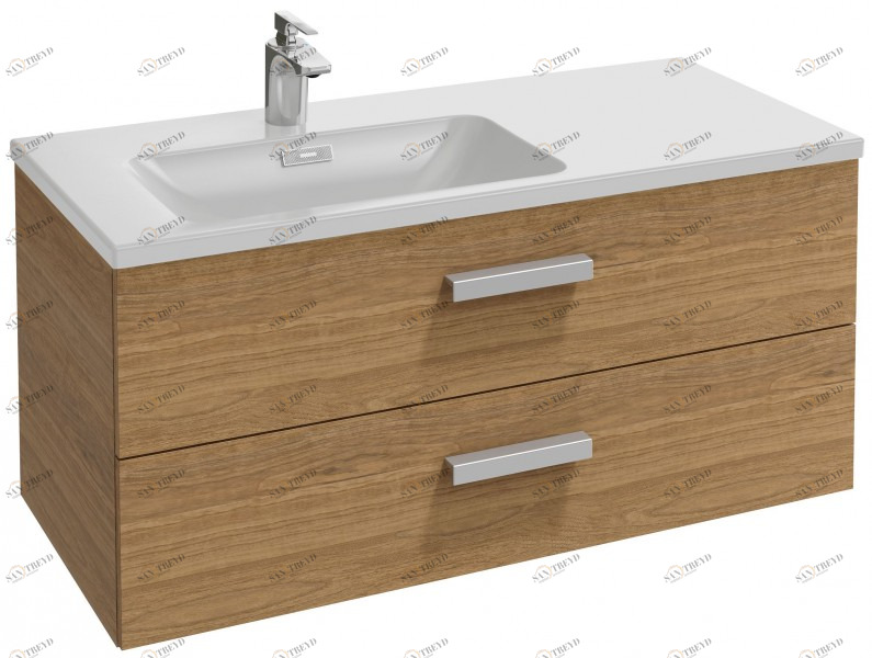 EB2075-R2-N18 Мебель под левостороннюю раковину-столешницу 100 см, 2 выдвижных ящика, прямоугольная ручка Jacobdelafon VOX Santreyd