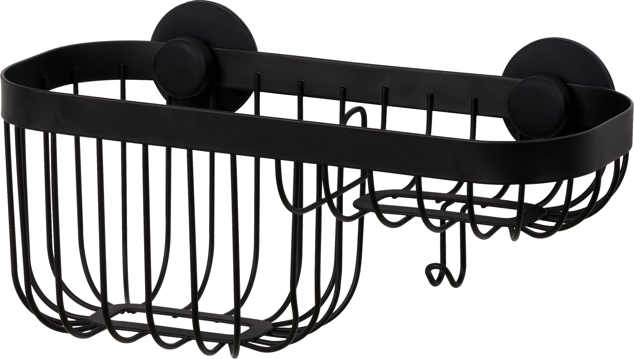 82667508 Полка с мыльницей на присосках цвет чёрный Neo STLM-0033377 SENSEA