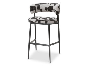 Высокий тканевый стул с подставкой для ног