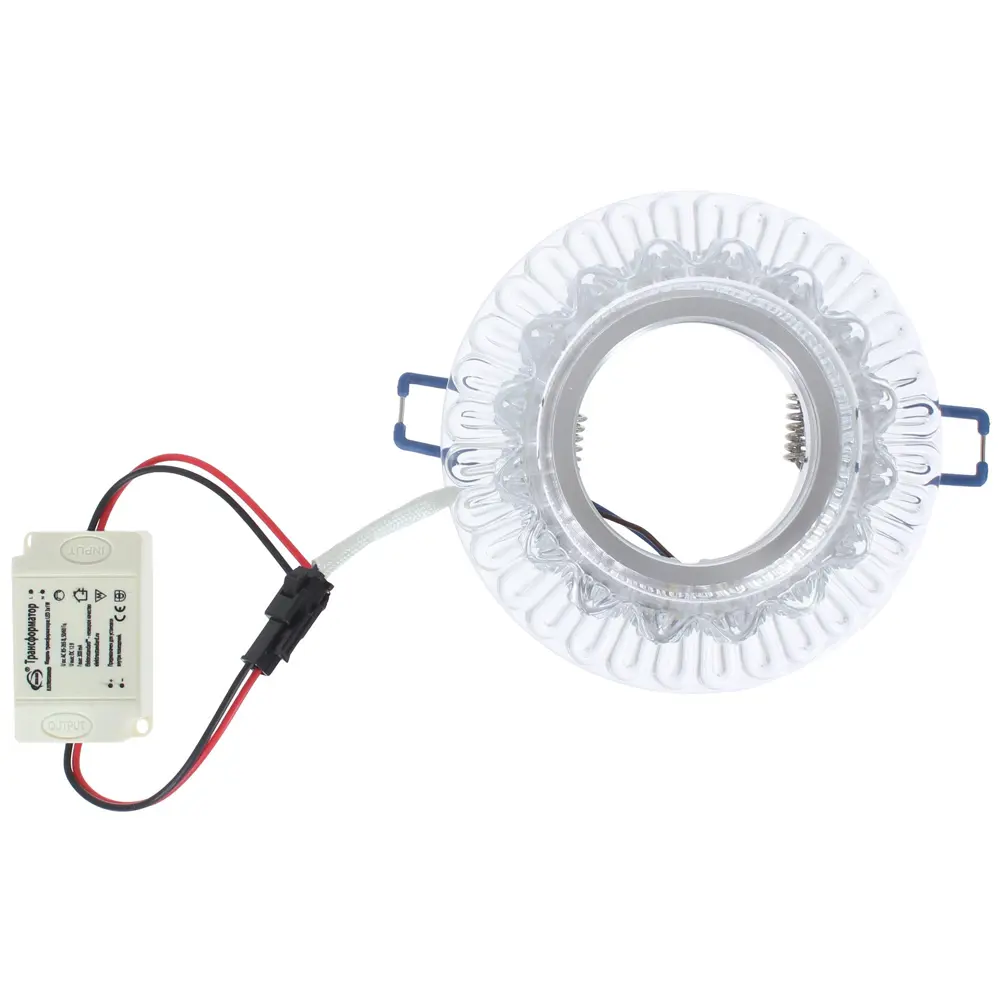 Спот точечный встраиваемый Elektrostandard 7247 под отверстие 60 мм, MR16 с LED-подсветкой, 1 м², цвет прозрачный 82013445 STLM-2079914  - Вид №2