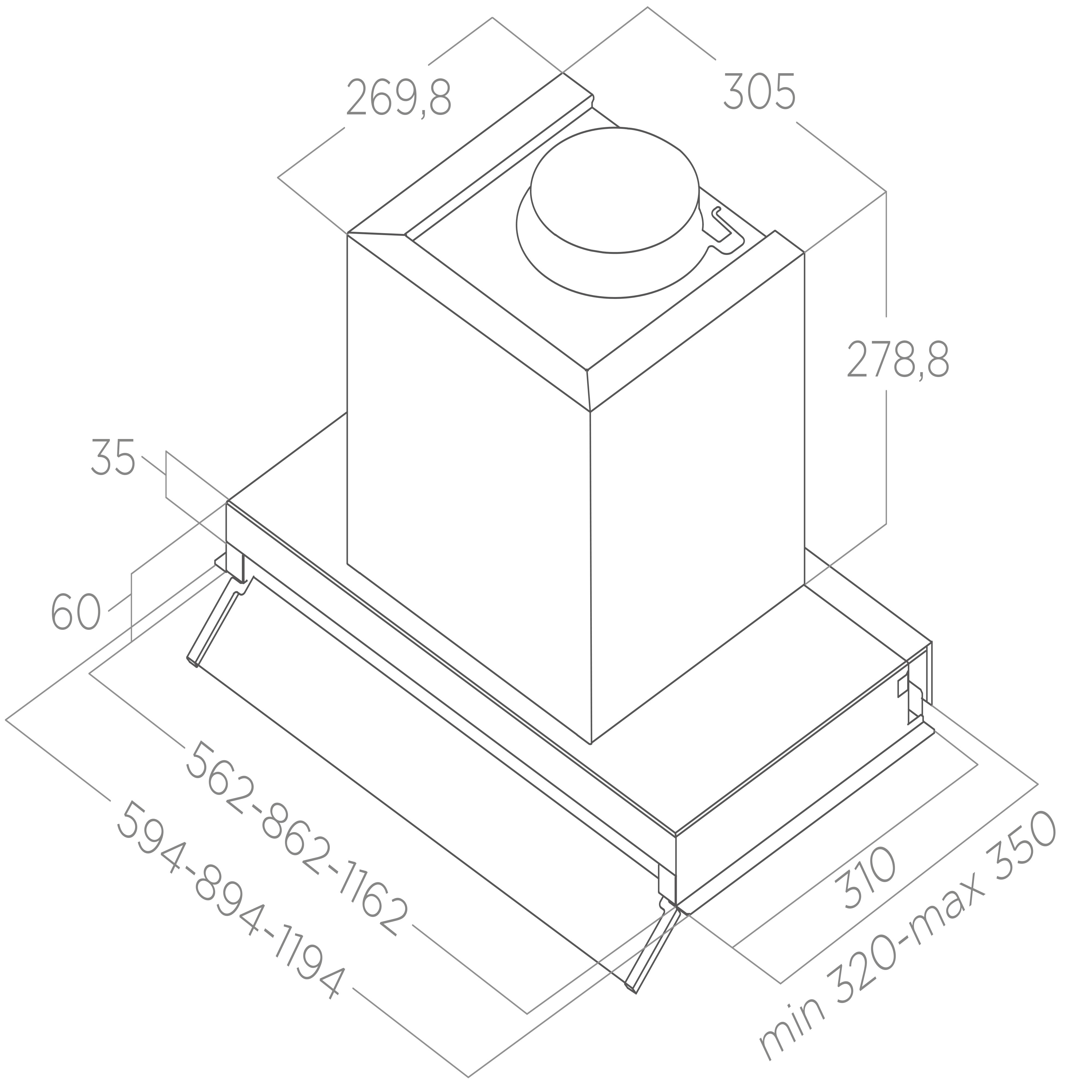 9249797 Вытяжка полновстраиваемая Elica BOXIN DRY IX/A/60 серебристый/серебристый STDN-0037290 - Вид №10