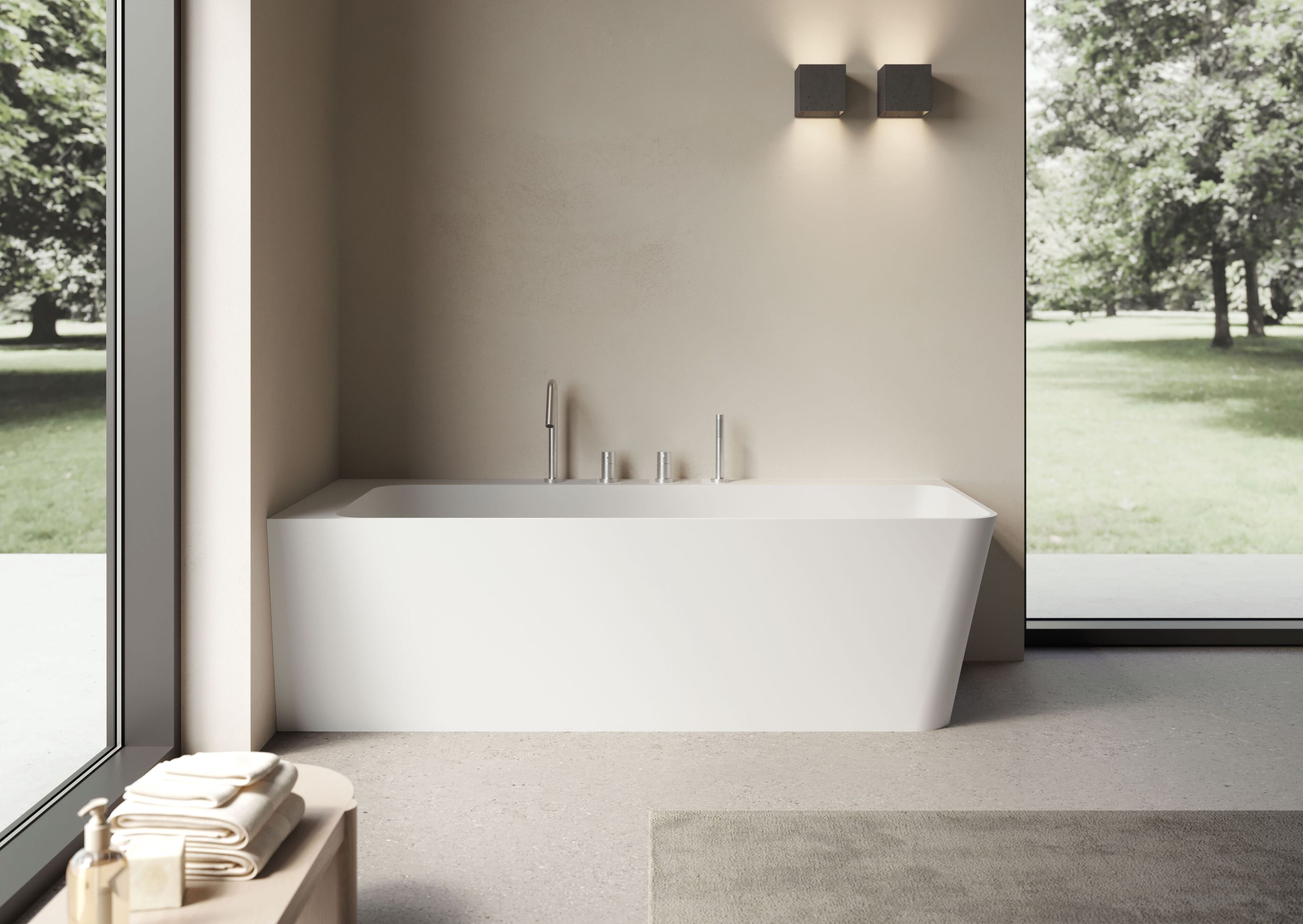 Отдельно стоящая или настенная прямоугольная ванна DISENIA ARES ARCH-00145987 - Вид №2