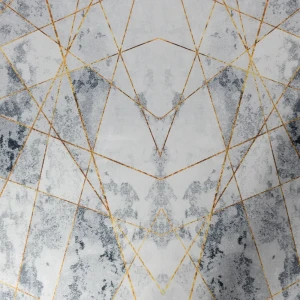 Santreyd Ковровая дорожка «Геометрия» с фотопечатью 1 м серозолотой 89398206