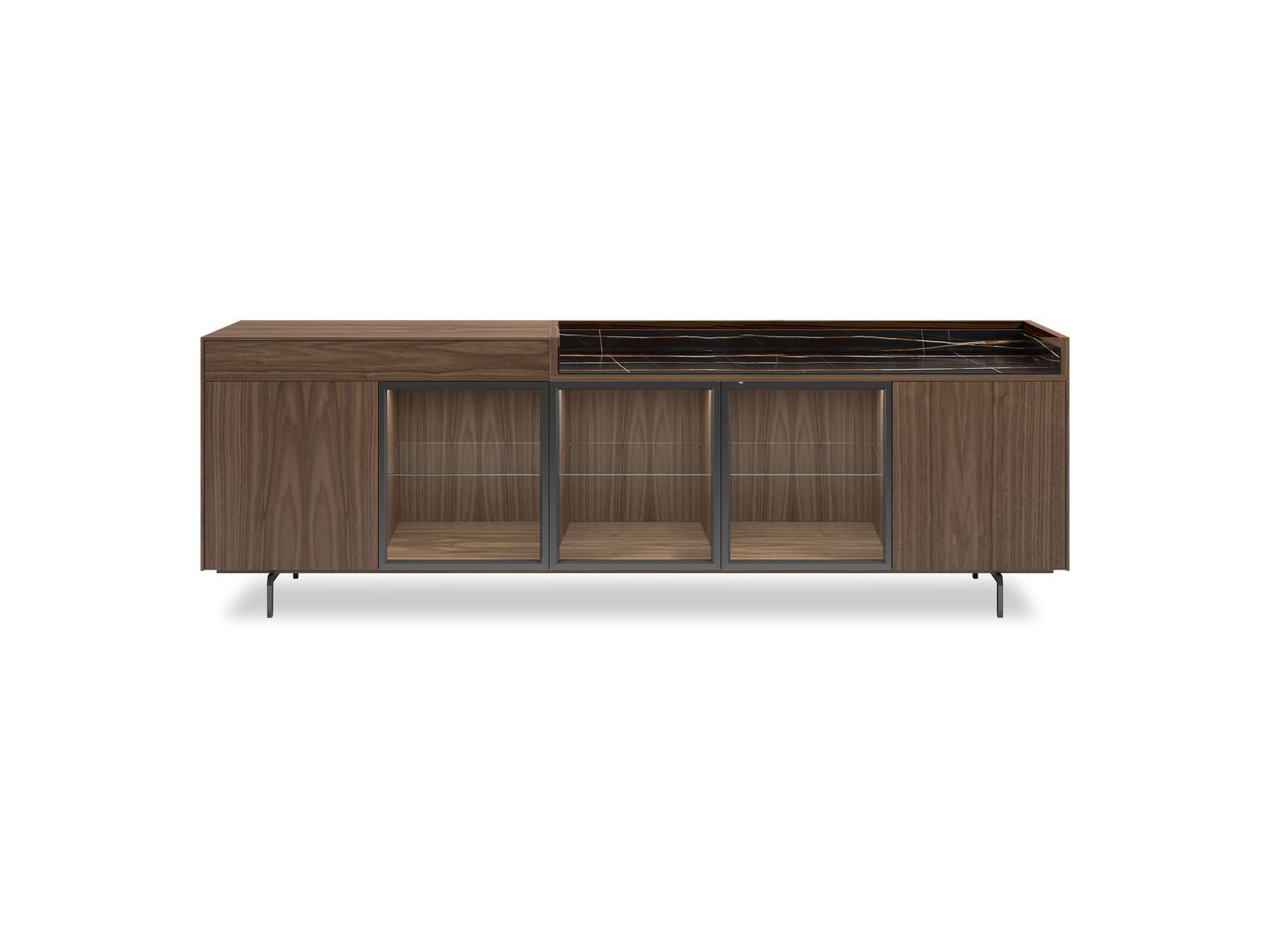 Шкаф из дерева и стекла с распашными дверями и встроенным освещением Hurtado Evolution ARCH-00085888 - Вид №22