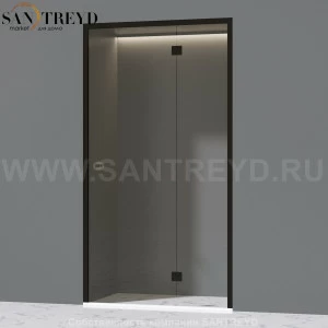 Effegibi FIT B 120 Стеклянная правая дверь без порога с профилем из черного алюминия. Размеры: длина 120 см, высота 210 см HP10020006