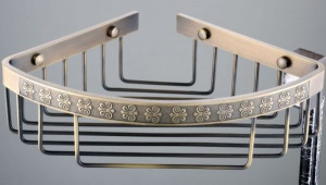 HL072/BR Sanibano, решётка угловая 1-уровневая, длина 22 см, цвет бронза