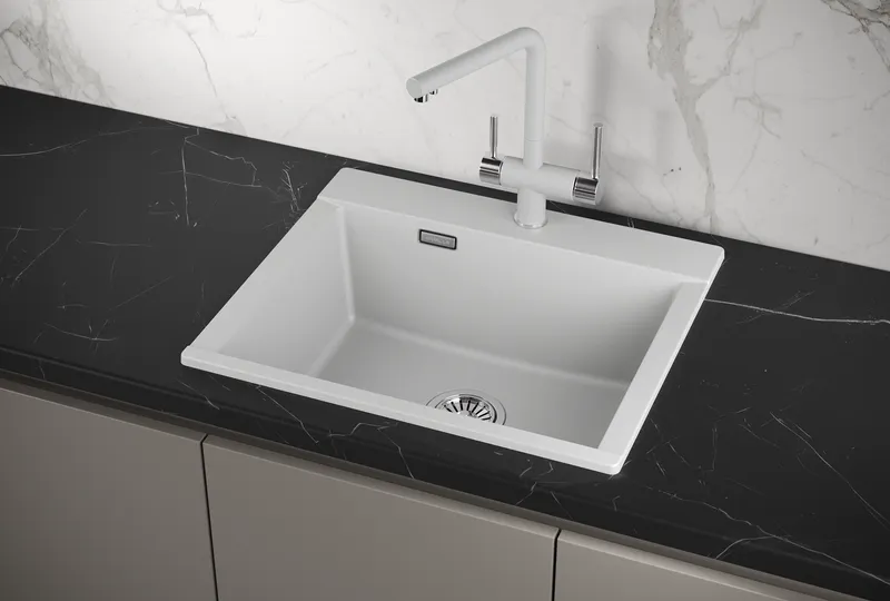 ES-5804, АРКТИК (БЕЛЫЙ), кухонная мойка, кварц, ESTETICA