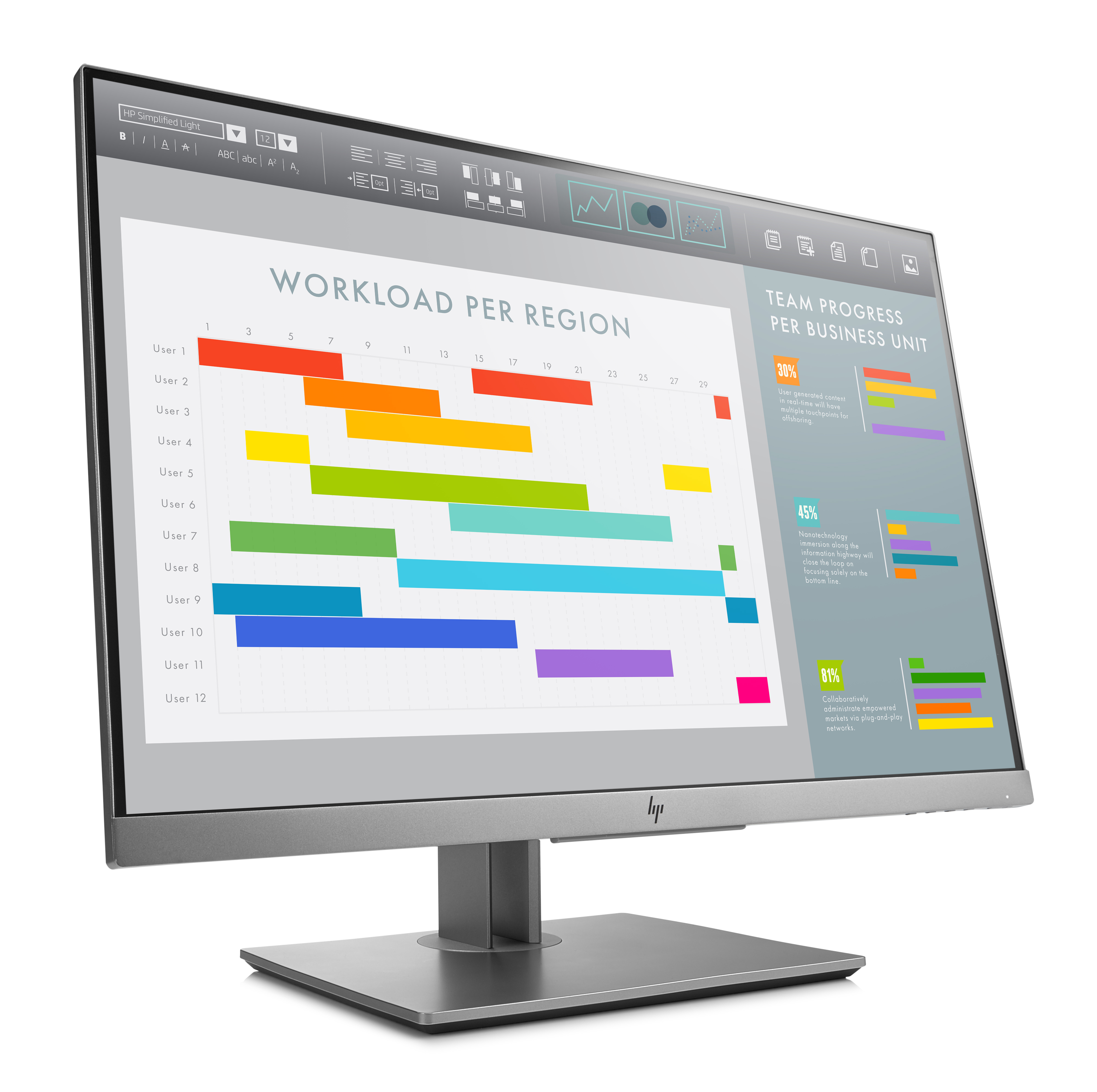 1FH49AA#ABB elitedisplay e243i monitor 24" ips micro edge, led backlit 178 / 178 300 nits 1920 x 1200 1000:1 dp hdmi vga usb 2.0* 3-3-0y (repl m1p02aa) HP HP EliteDisplay Santreyd  - Вид №3