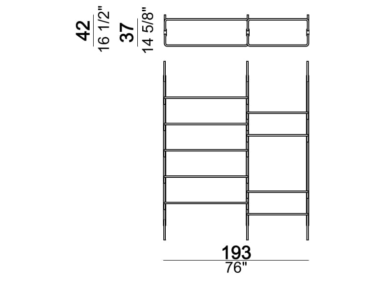 Книжный шкаф из стекла и металла Arketipo ROXANNE ARCH-00090993 - Вид №8
