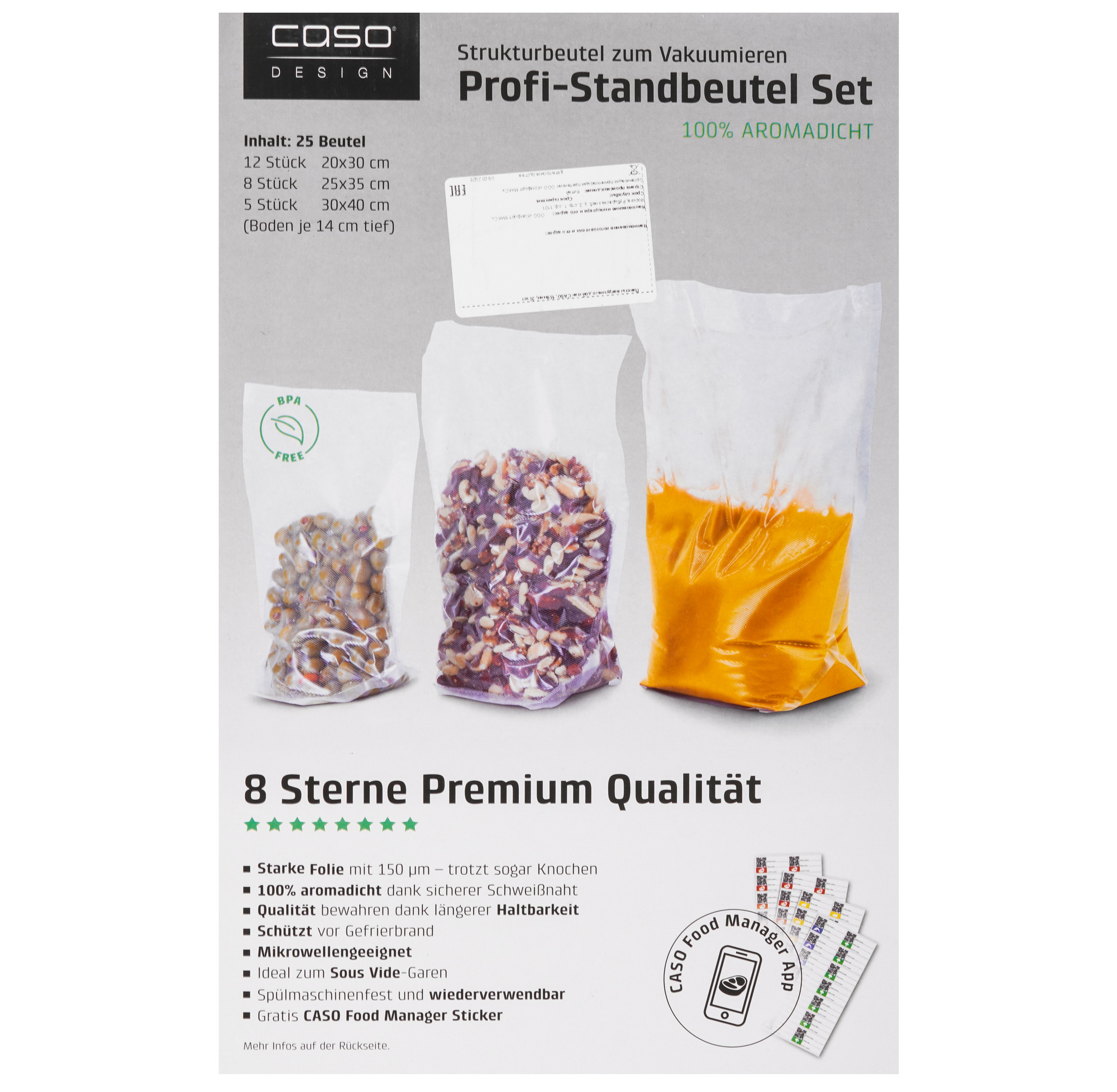 9297258 Пакеты для вакуумного упаковщика CASO 1264 STDN-0068124