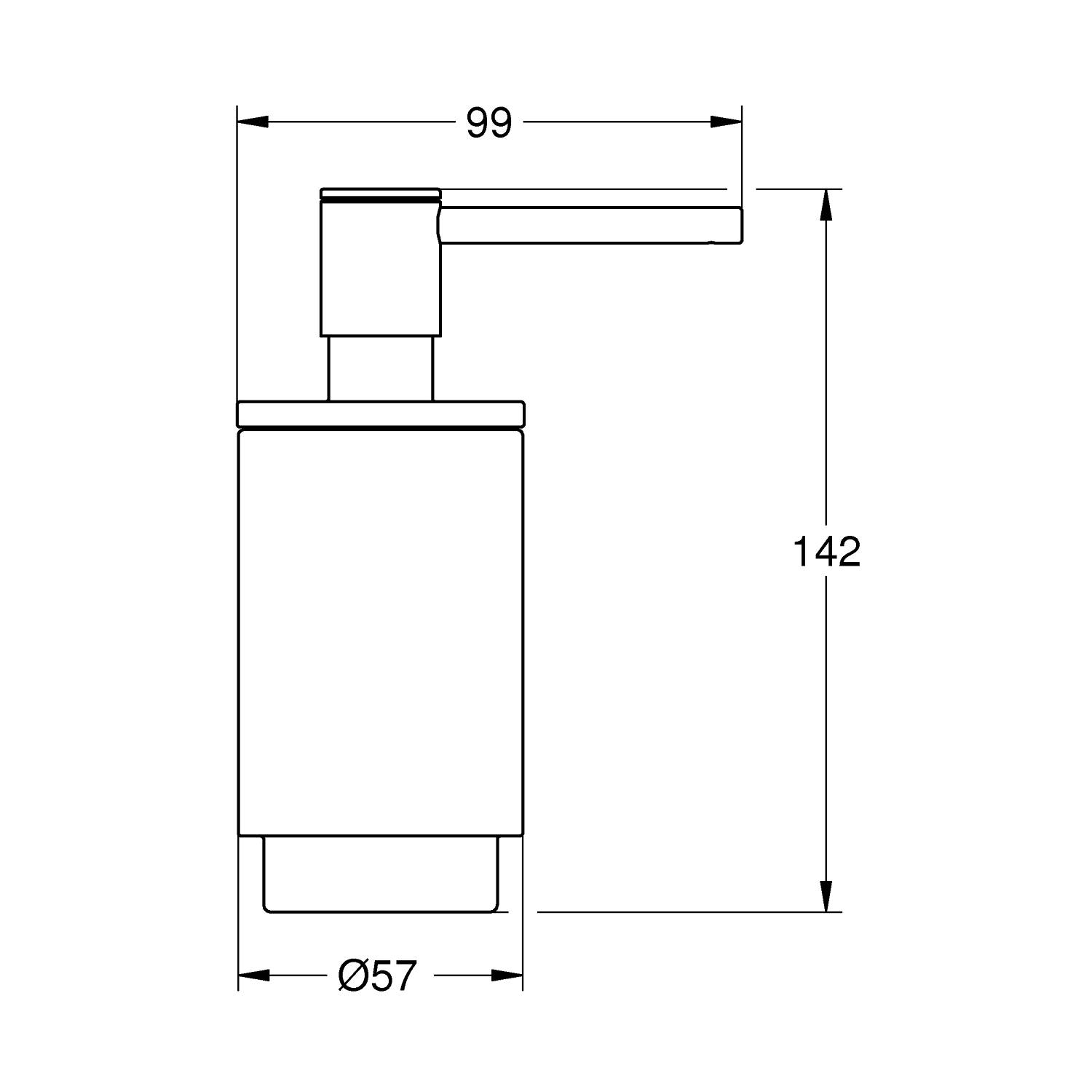 Дозатор жидкого мыла GROHE Selection, хром/прозрачный белый (41028000) - Вид №1