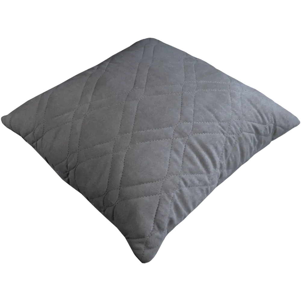 LINEN WAY Декоративная подушка 43×43 см стального цвета с замшевой текстурой 83022394 STLM-0038775 - Вид №1