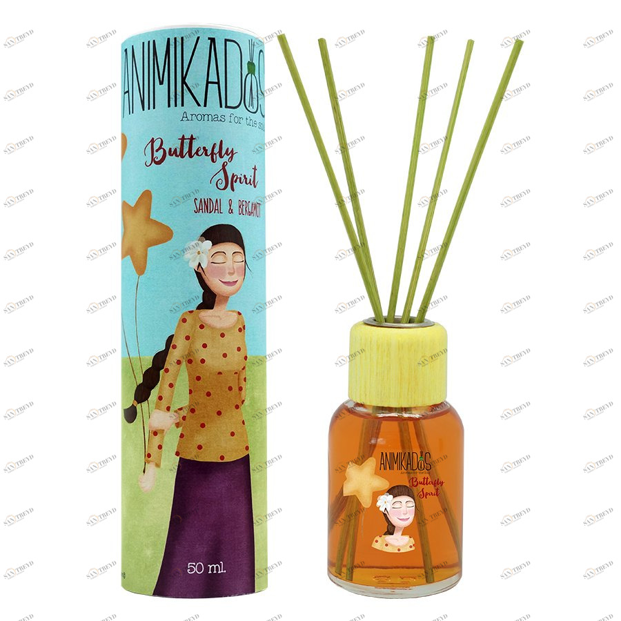 Диффузор ароматический 50 мл цветочный Butterfly Spirit Animikados AMBIENTAIR  00-3881064 Оранжевый 