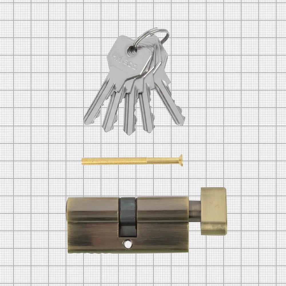 Цилиндр Нора-М Есо Z Лв-70 35x35 мм ключ-вертушка цвет бронза ECO Z STLM-2032791 - Вид №3