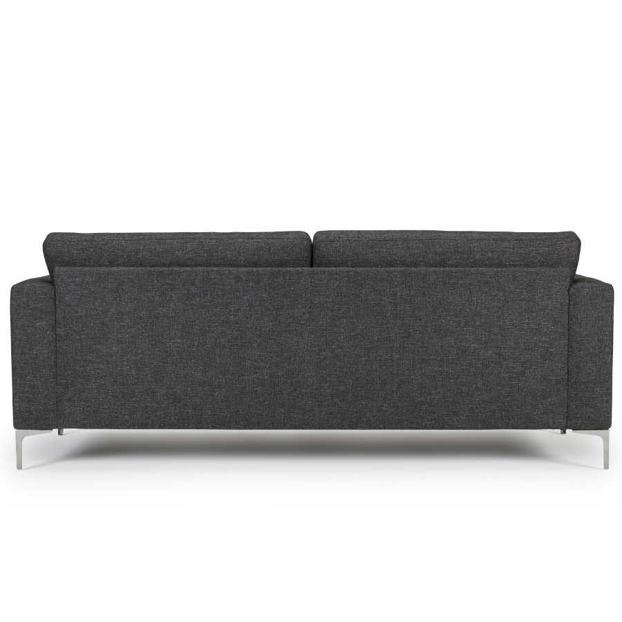 Диван трехместный Shea с хромированными ножками, темно-серый Kragelund 36403960348 - Вид №3
