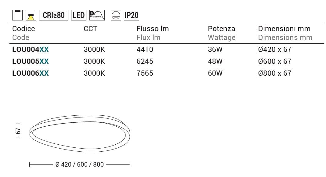 Алюминиевый светодиодный потолочный светильник Rossini Illuminazione Lotus ARCH-00110044 - Вид №3