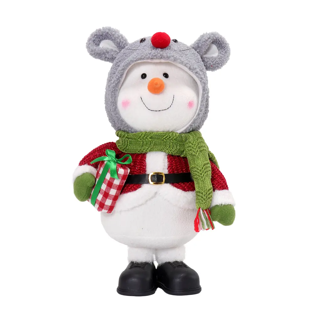 89368040 Декоративная фигура Снеговик в шапочке мишки 28x15 см STLM-1486575 Santreyd Christmas - Вид №1