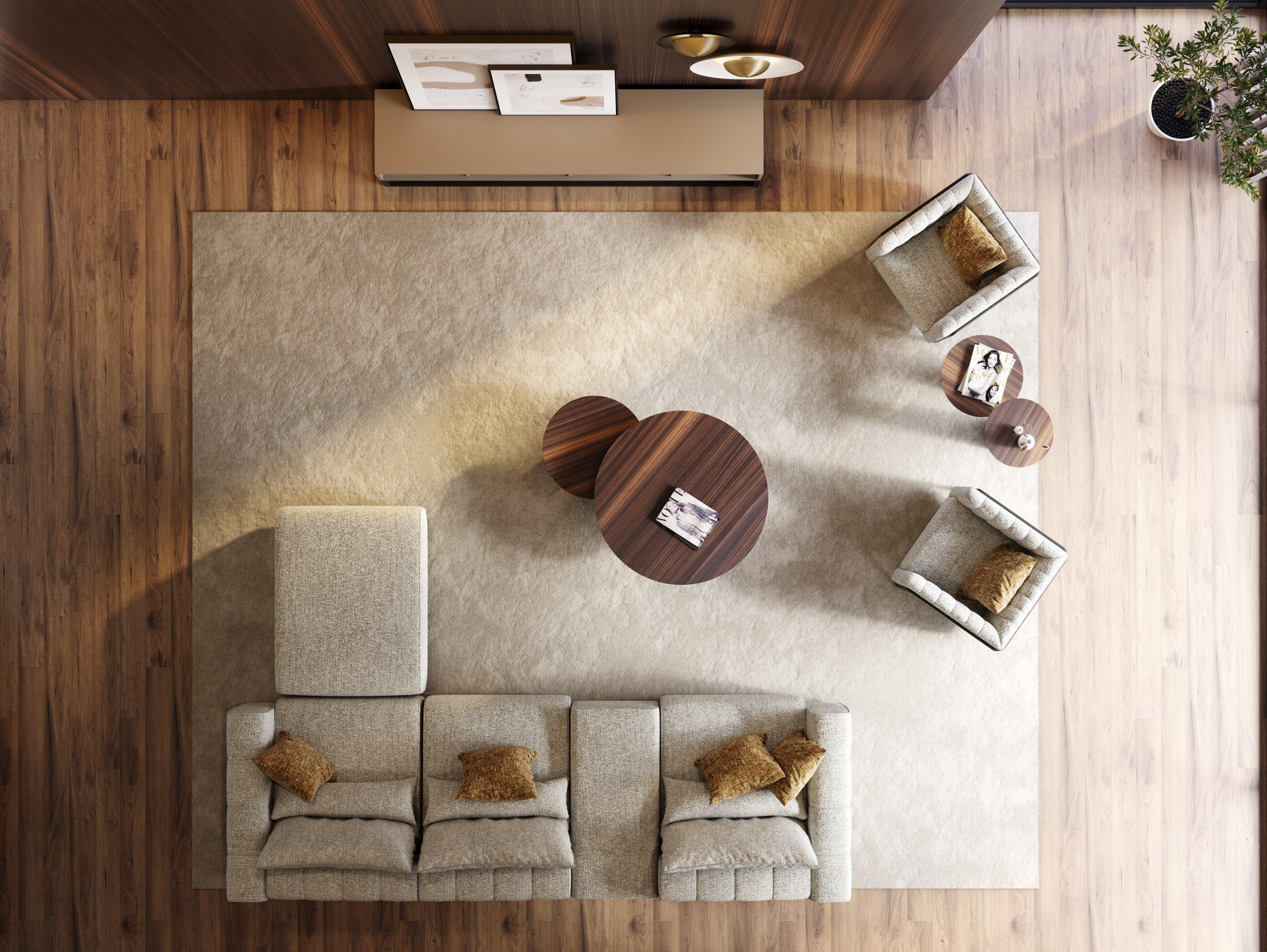 Круглый деревянный журнальный столик Stylish Club Сахара ARCH-00034126 - Вид №4