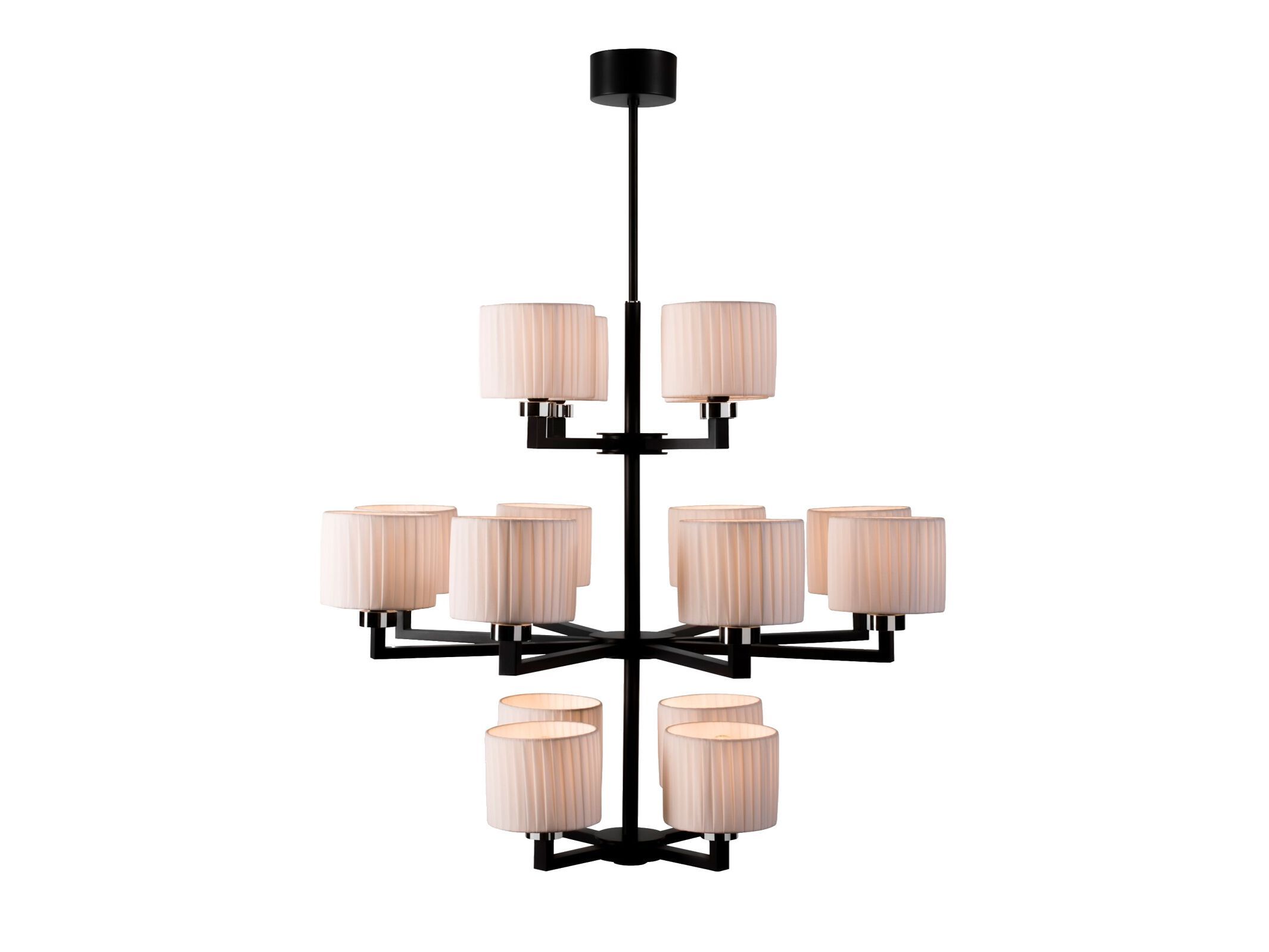 Металлический и тканевый светодиодный подвесной светильник Lampex Italiana Миранда ARCH-00149845 - Вид №1