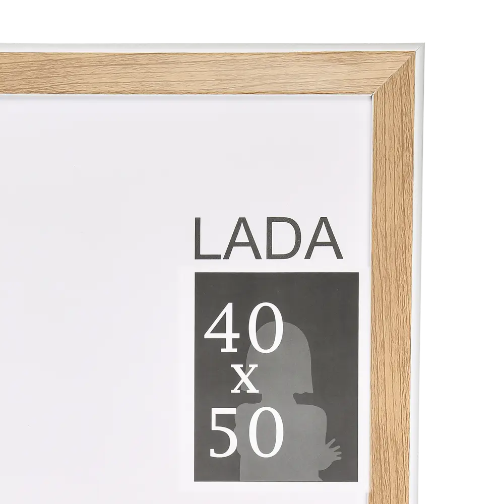 Рамка Lada, 40x50 см, пластик, цвет белый/дуб 85947299 STLM-2194049 Santreyd  - Вид №2