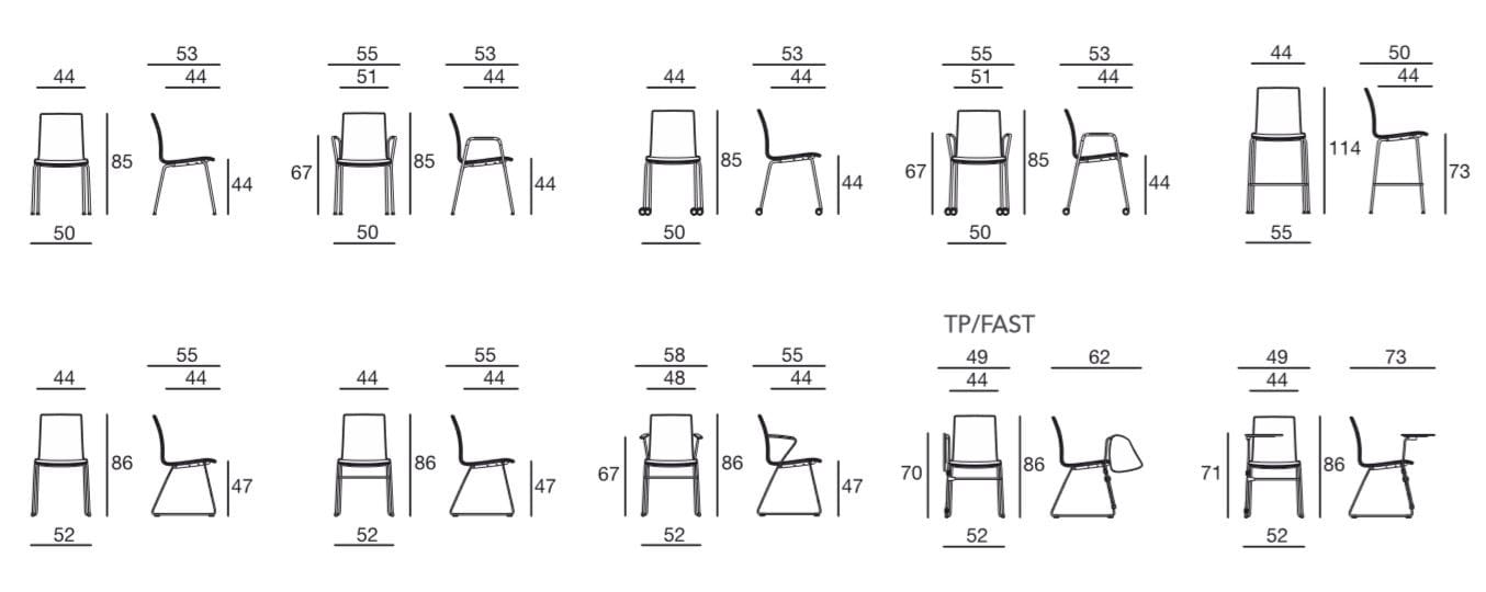 Штабелируемый стул для конференций из полипропилена Sesta Q3 ARCH-00147404 - Вид №2