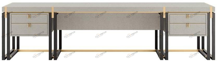 FRATO Прямоугольный письменный стол из массива дерева с ящиками Seoul Ffu120007aaz