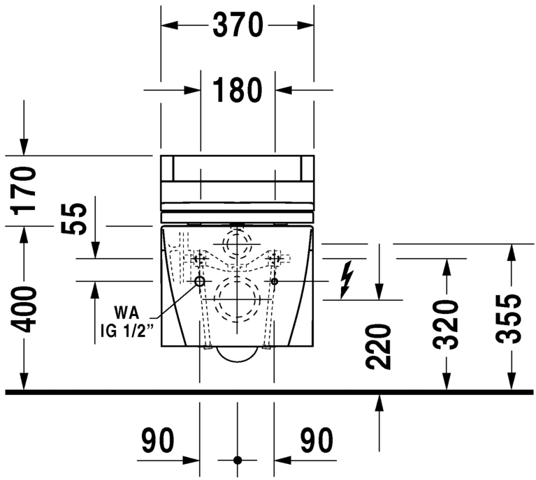 2533590000 Подвесной унитаз настенный Белый Duravit Starck 2 Германия - Вид №9